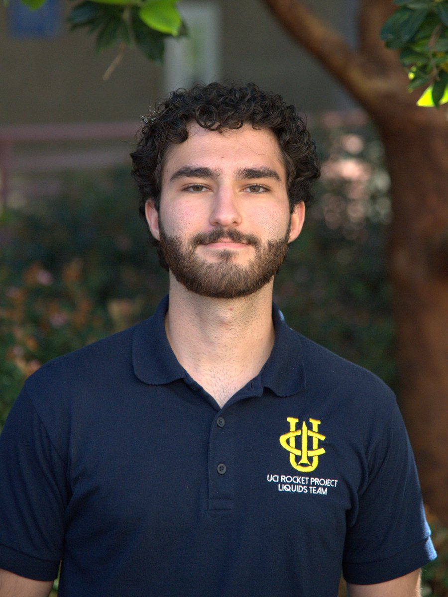 Aras Vakilimafakheri, wearing a UCI Rocket Project Liquids Team polo