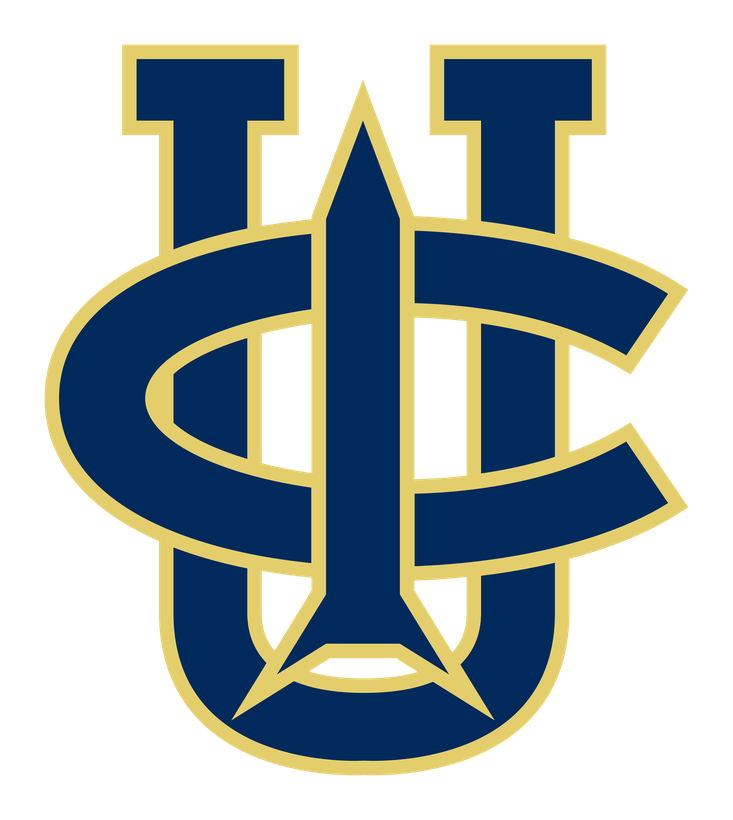 UCI Rocket Project Liquids team logo: the interlocked UC monogram with a rocket forming the central vertical stroke, in navy and gold