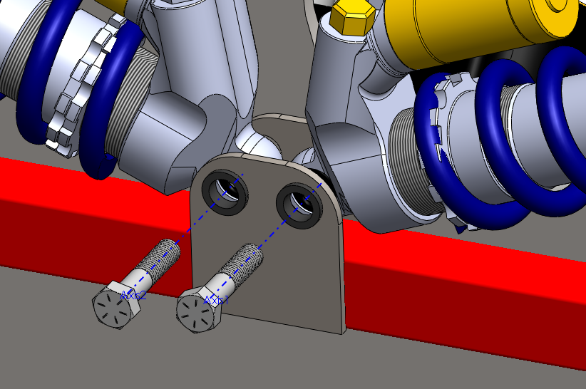 CAD showing an example shock-mount location where the bushings fit